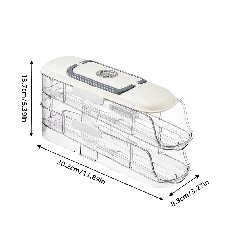Multi Layer Combination Automatic Rolling Egg Box, Refrigerator Storage Box Dedicated Side Door Egg Tray, Refrigerator Egg Rack