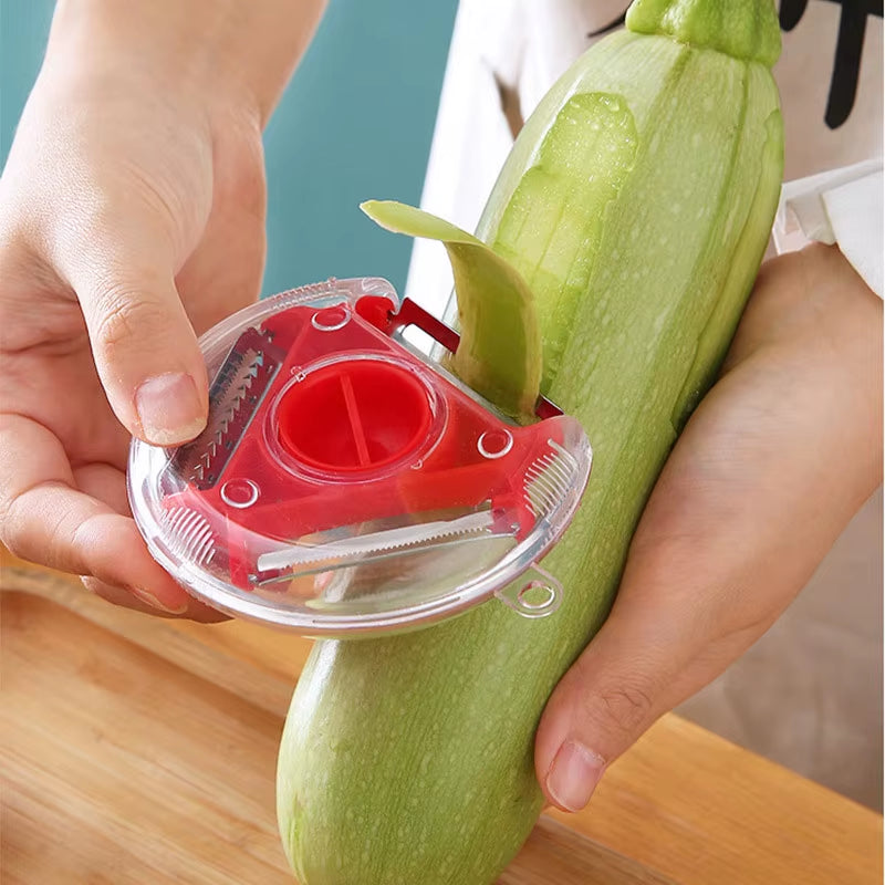 1PC 3 in 1 Peeler Multifunctional Stainless Steel Blade Vegetable Fruits Slicer Shredder Kitchen Tool Accessories