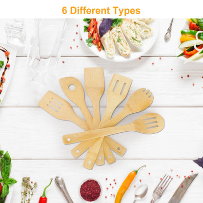 6-Piece Bamboo Cooking Utensil Set