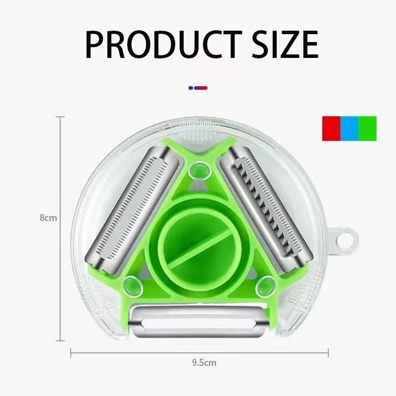 1PC 3 in 1 Peeler Multifunctional Stainless Steel Blade Vegetable Fruits Slicer Shredder Kitchen Tool Accessories