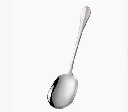 Stainless Steel Large Stainless Steel Rice Spoon Ergonomic Metal Serving Spoon Kitchen Flatware Salad Serving Utensils for Pasta