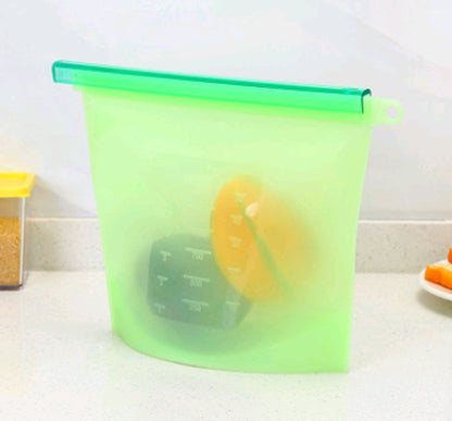 Silicone Fresh-Keeping Bag Vacuum Sealed Bag Food Storage Bag Refrigerator Food Fruit Storage Bag