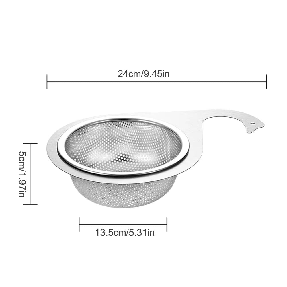 1/2 PCS Stainless Steel Hanging Sink Strainer Sink Garbage Filter Drain Rack for Filter Kitchen Waste & Wash Vegetables Fruits