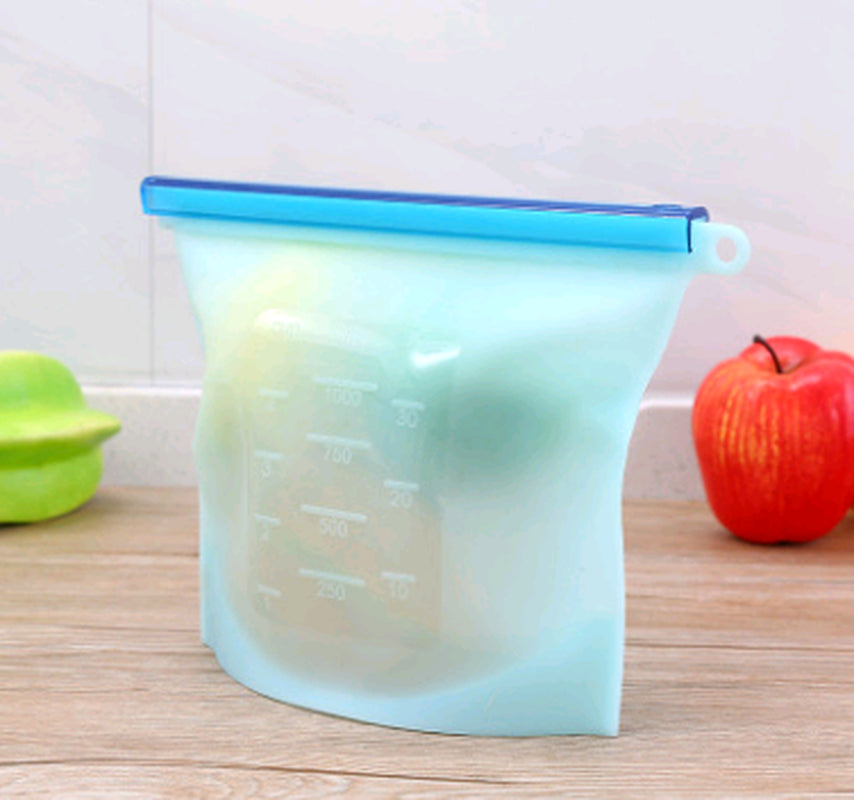Silicone Fresh-Keeping Bag Vacuum Sealed Bag Food Storage Bag Refrigerator Food Fruit Storage Bag