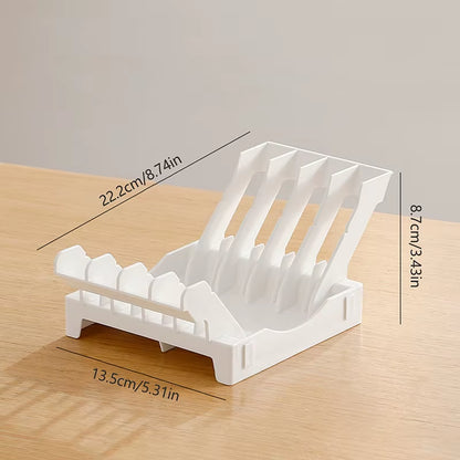 Vertical Kitchen Dish Storage Rack and Plate Draining Organizer