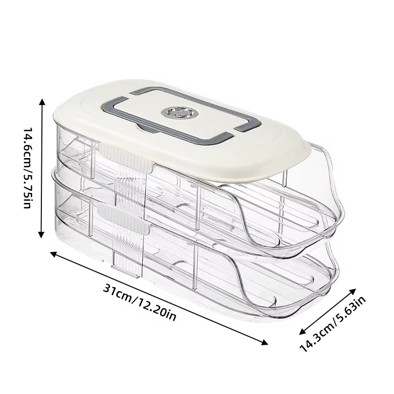 Multi Layer Combination Automatic Rolling Egg Box, Refrigerator Storage Box Dedicated Side Door Egg Tray, Refrigerator Egg Rack