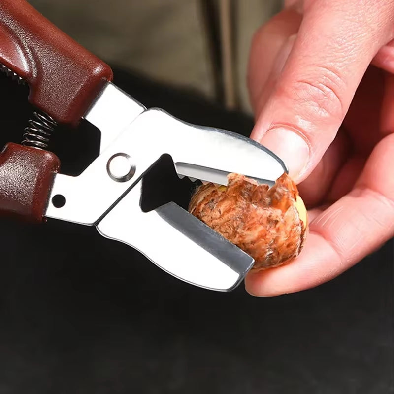 Creative Chestnut Clip Stainless Steel Walnut Clip Multi-Functional Sheller Chestnut Peanut Opener Kitchen Tools Cutter Gadgets