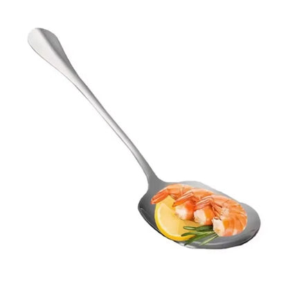 Stainless Steel Large Stainless Steel Rice Spoon Ergonomic Metal Serving Spoon Kitchen Flatware Salad Serving Utensils for Pasta