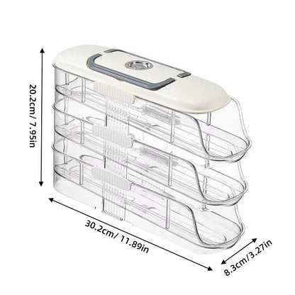 Multi Layer Combination Automatic Rolling Egg Box, Refrigerator Storage Box Dedicated Side Door Egg Tray, Refrigerator Egg Rack