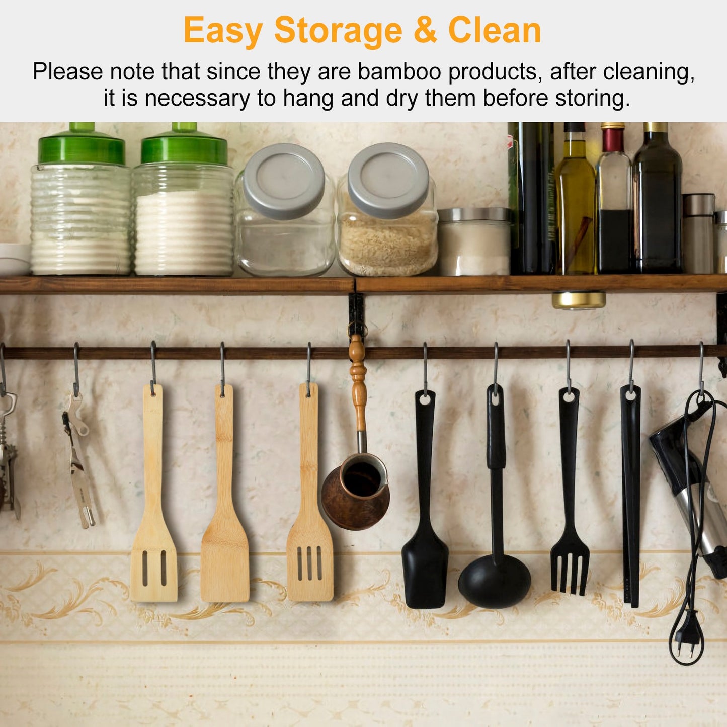 6-Piece Bamboo Cooking Utensil Set