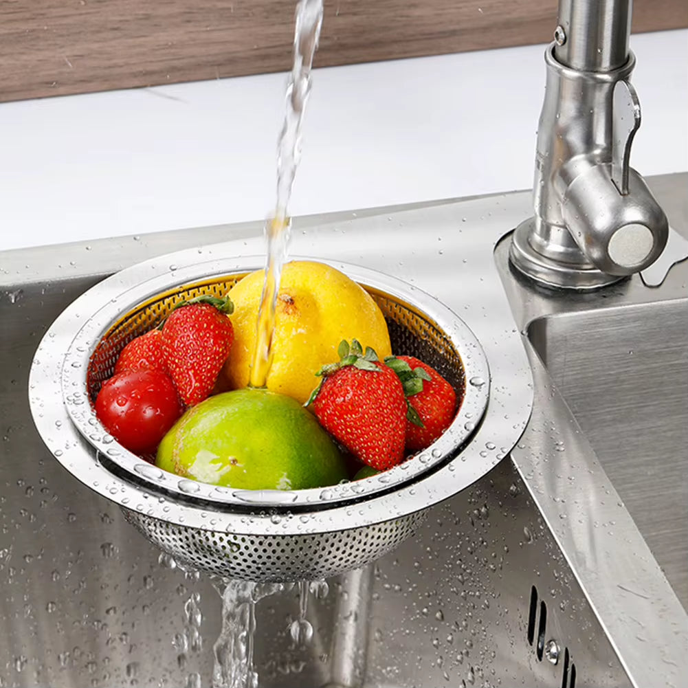 1/2 PCS Stainless Steel Hanging Sink Strainer Sink Garbage Filter Drain Rack for Filter Kitchen Waste & Wash Vegetables Fruits