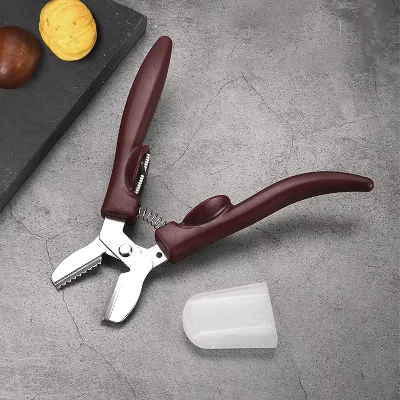 Creative Chestnut Clip Stainless Steel Walnut Clip Multi-Functional Sheller Chestnut Peanut Opener Kitchen Tools Cutter Gadgets