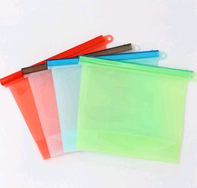 Silicone Fresh-Keeping Bag Vacuum Sealed Bag Food Storage Bag Refrigerator Food Fruit Storage Bag