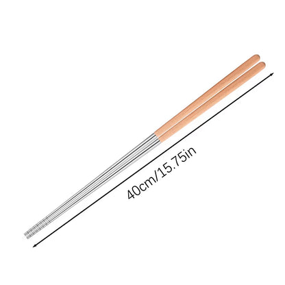 1Pcs 40/42Cm Length Long Size Deep Fry Kitchen Tools Noodle Chopsticks Food Sticks Chinese Style Lengthen Hot Pot Wooden Cooking