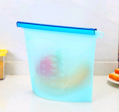 Silicone Fresh-Keeping Bag Vacuum Sealed Bag Food Storage Bag Refrigerator Food Fruit Storage Bag