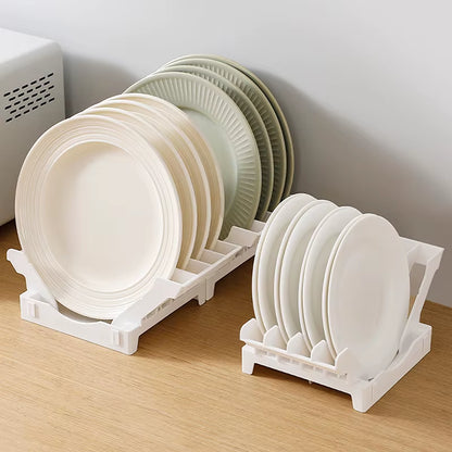 Vertical Kitchen Dish Storage Rack and Plate Draining Organizer
