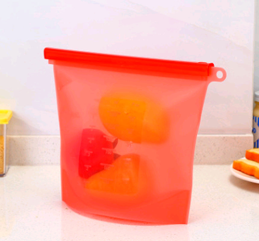 Silicone Fresh-Keeping Bag Vacuum Sealed Bag Food Storage Bag Refrigerator Food Fruit Storage Bag
