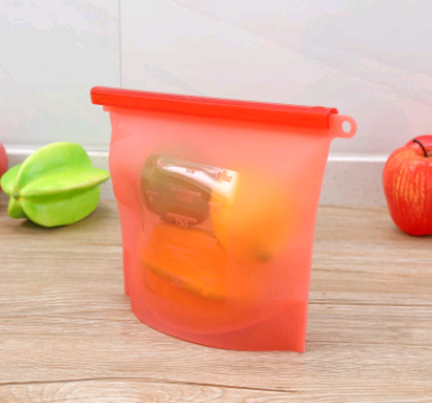 Silicone Fresh-Keeping Bag Vacuum Sealed Bag Food Storage Bag Refrigerator Food Fruit Storage Bag