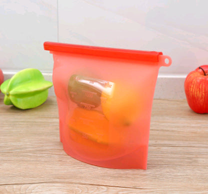 Silicone Fresh-Keeping Bag Vacuum Sealed Bag Food Storage Bag Refrigerator Food Fruit Storage Bag