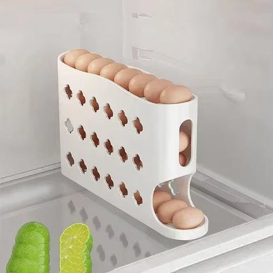 2-4-Layer Slide Egg Storage Box Ladder Style Egg Box Storage Refrigerator Side Door Large Capacity Automatic Egg Rolling Machine